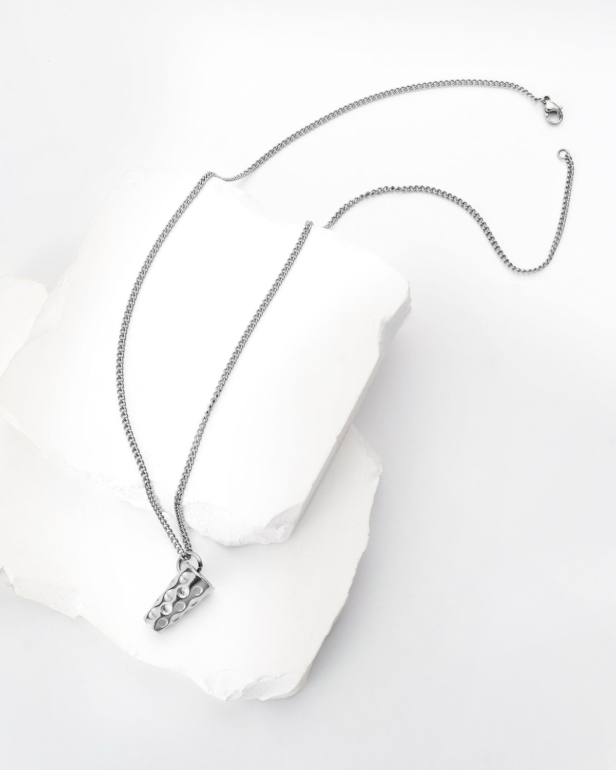 #DUBBEGLAS KETTE SILBER