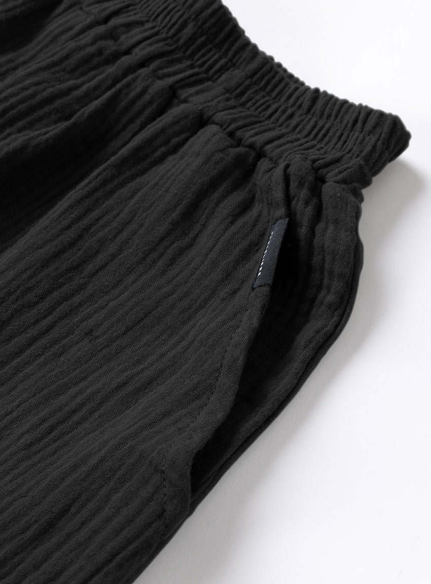 musselin shorts black side