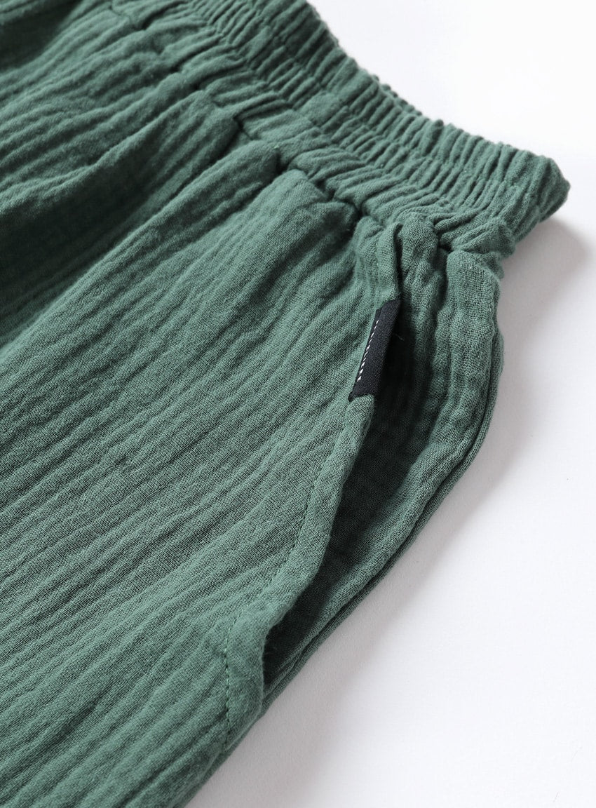 musselin shorts green side