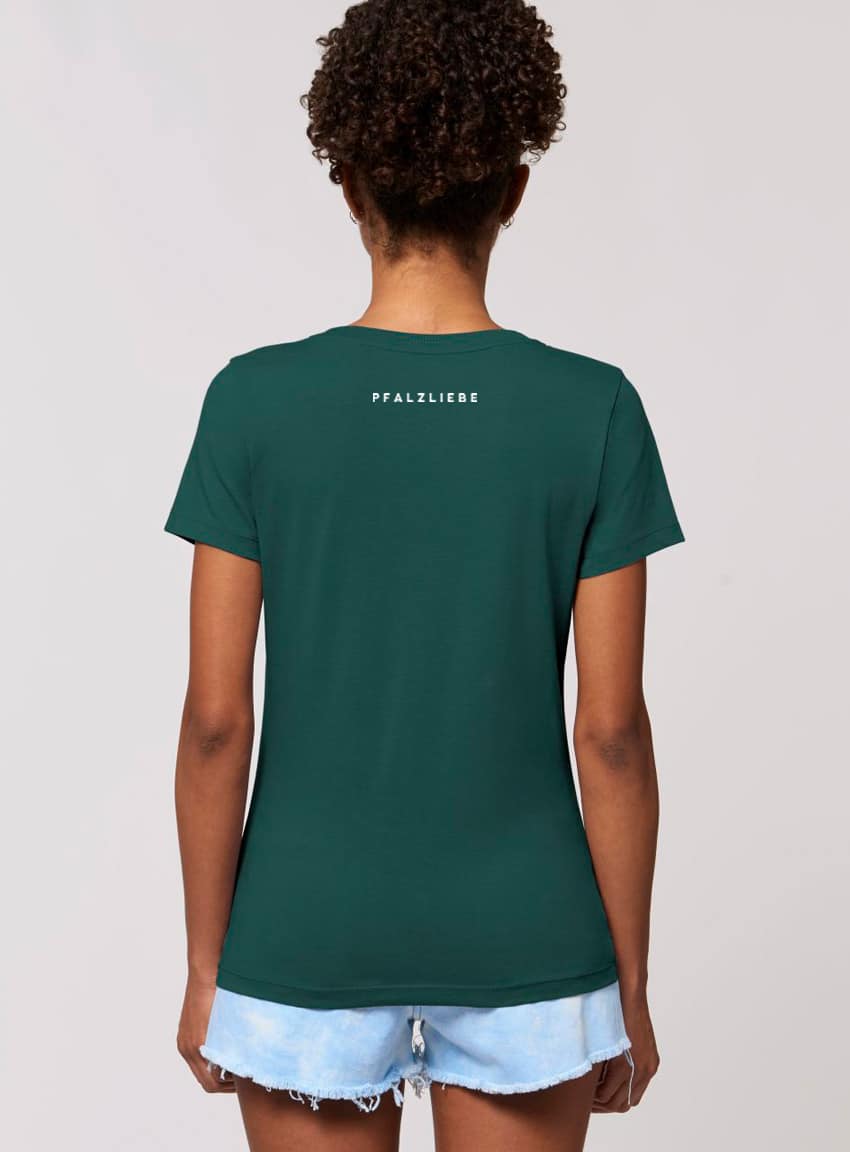 t shirt frauen pfalzliebe back green