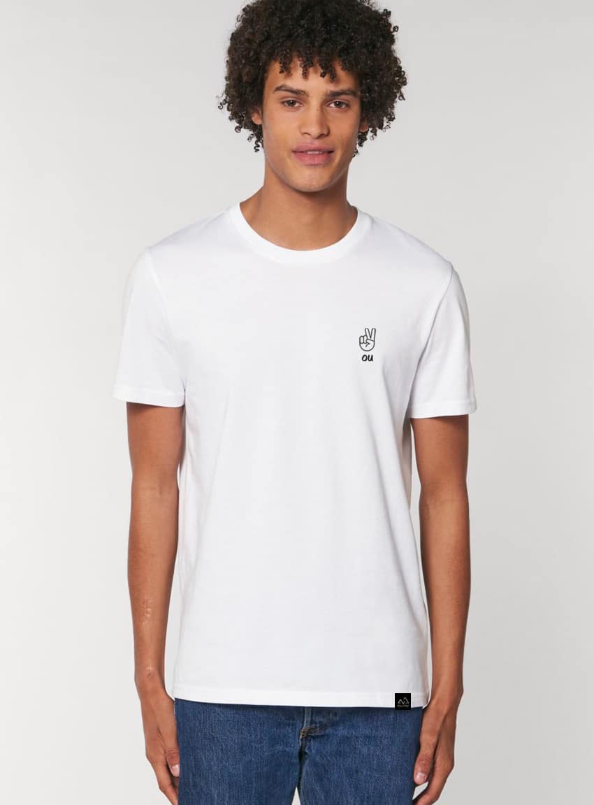 t shirt männer ou white