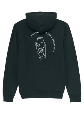 hoodies unisex weinglas black back