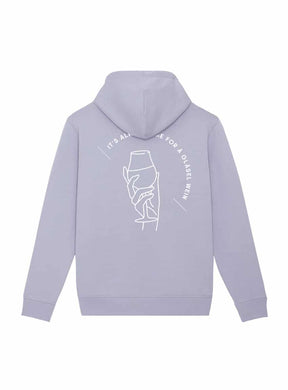 hoodies unisex weinglas lavendar back
