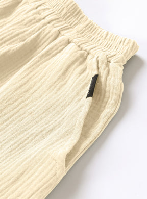 musselin shorts creme side